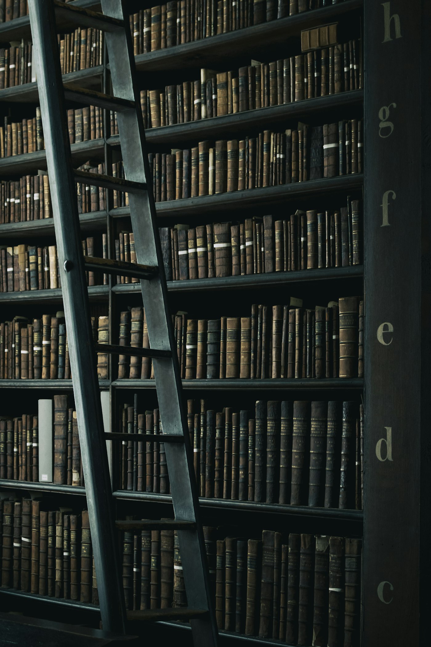 Estantería con libros antiguos